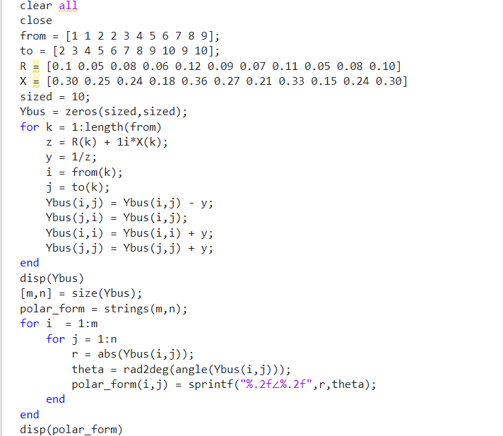 Click to enlarge Figure 7: MATLAB code used for Q3