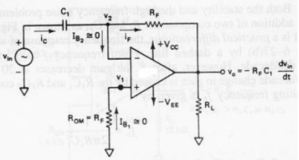 Click to enlarge Practical Circuit of Differentiator