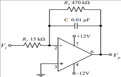 Click to enlarge Practical Circuit of Integrator