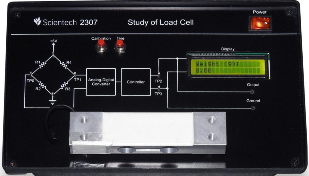 Click to enlarge Scientech ST2307 Load Cell Trainer Kit circuit diagram.